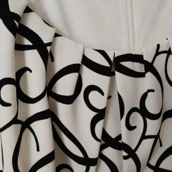 Michel Antoni Collection Black cream Dress size 14W - Picture 4 of 12